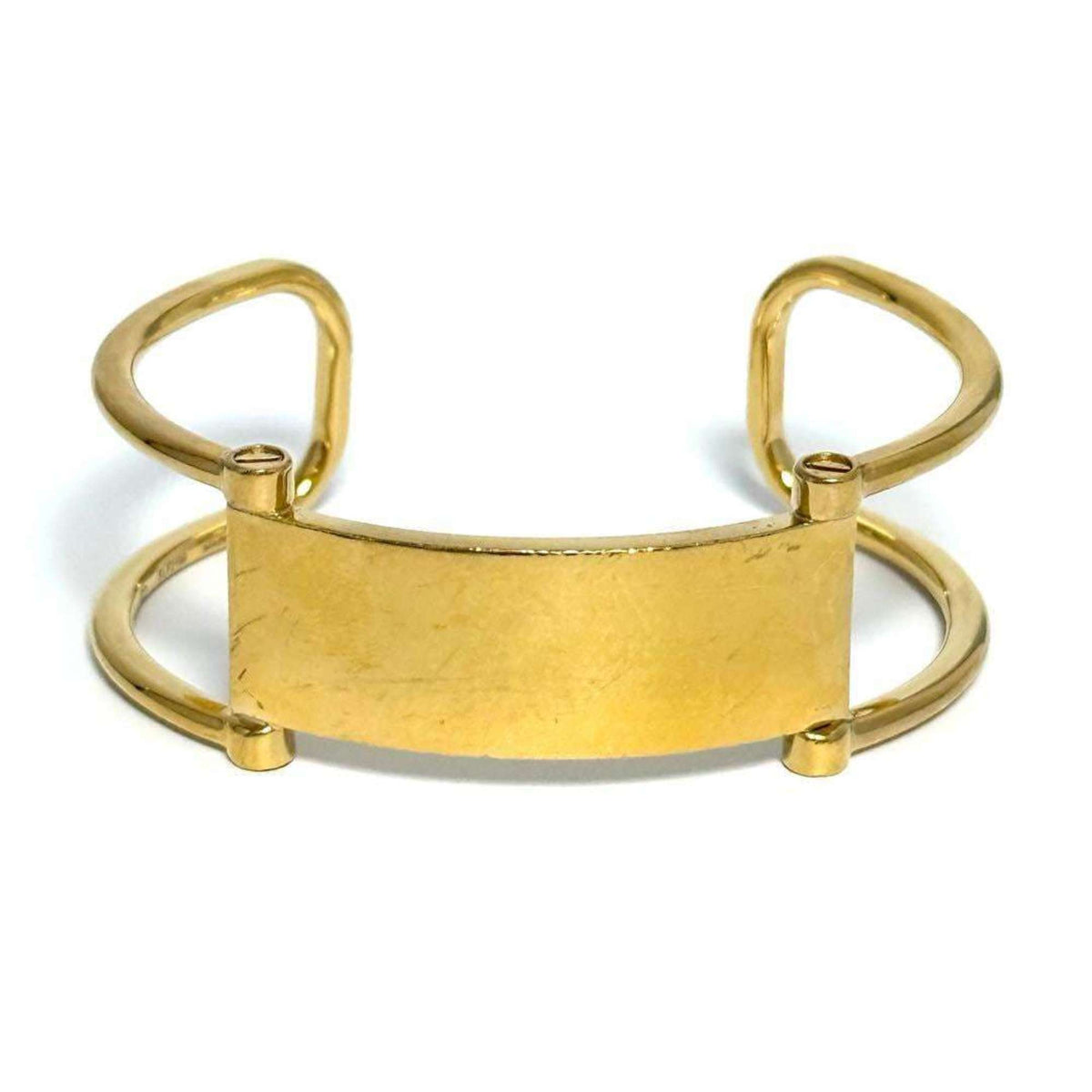 Plate Bangle Metal Bracelet