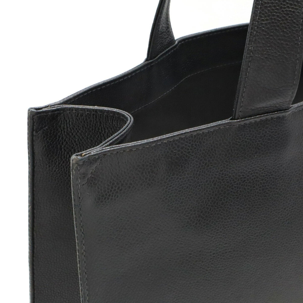 Vintage Timeless Shopping Tote Caviar