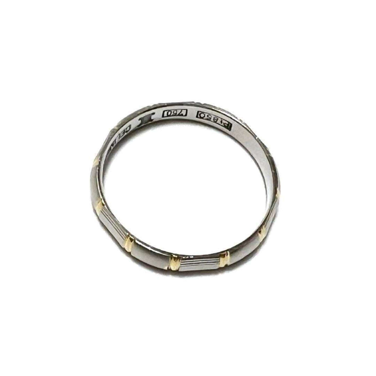 Band Ring Platinum and 18K Yellow Gold