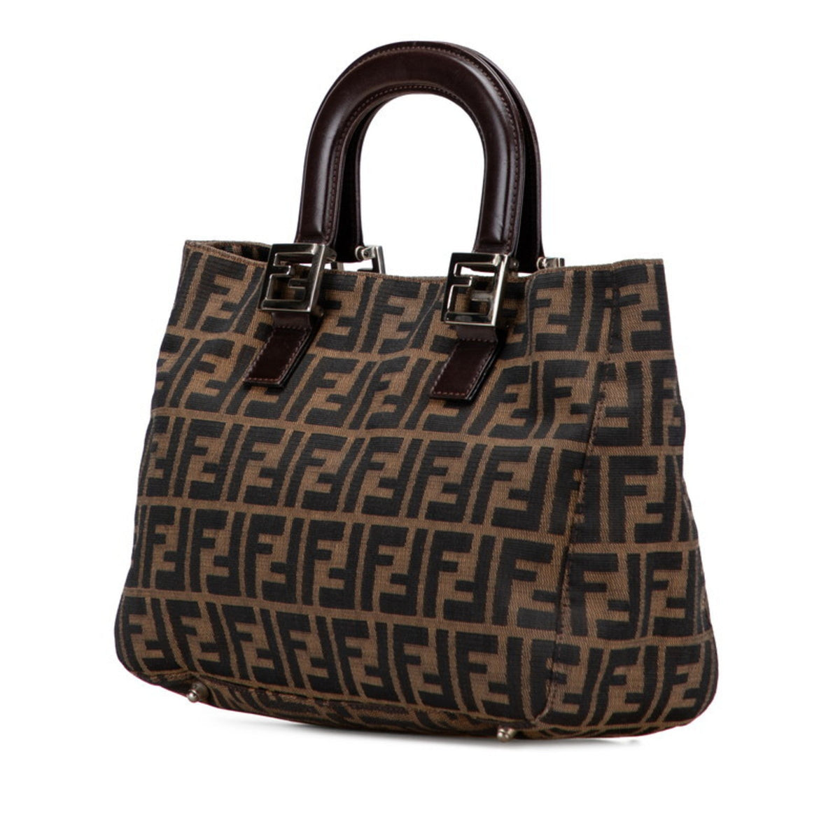 Vintage FF Handle Tote Zucca Canvas Small