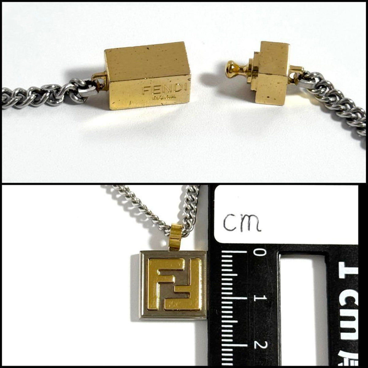 Pendant Necklace Metal Palladium and Gold Color