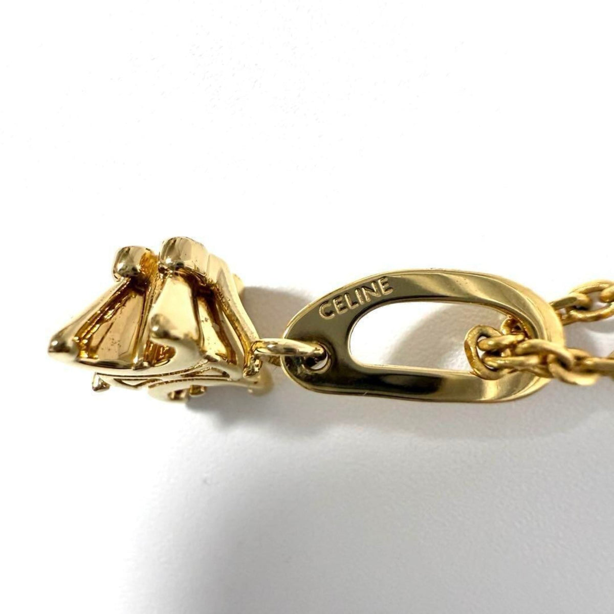 Triomphe Solitaire Pendant Necklace Metal Gold