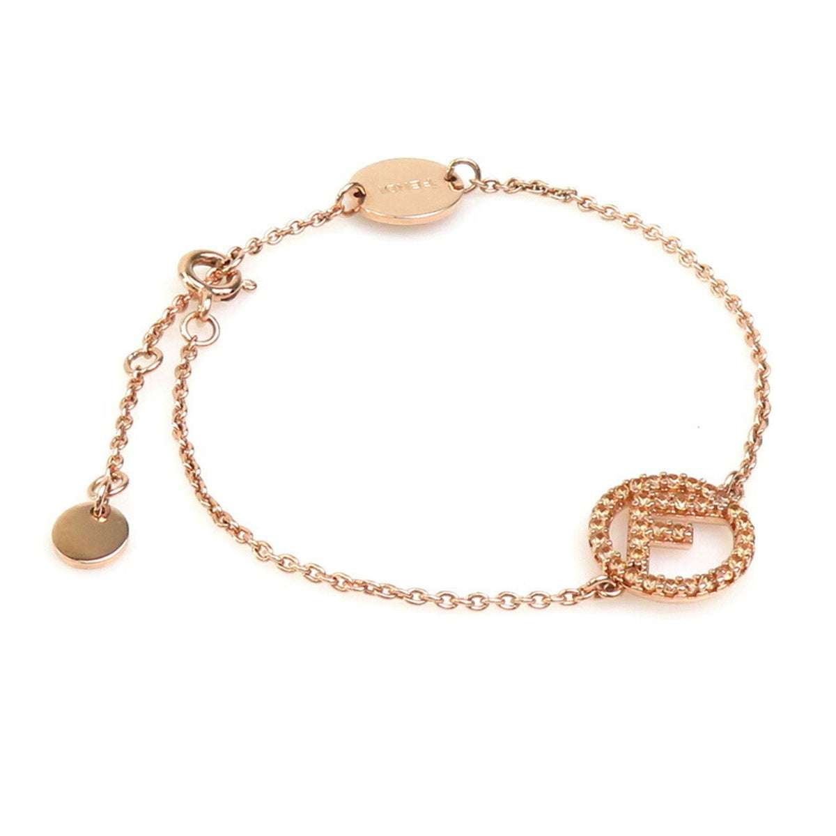 Charm Bracelet Metal Pink Gold