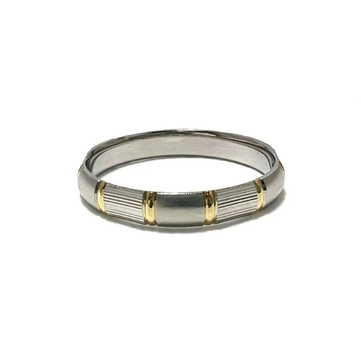 Band Ring Platinum and 18K Yellow Gold