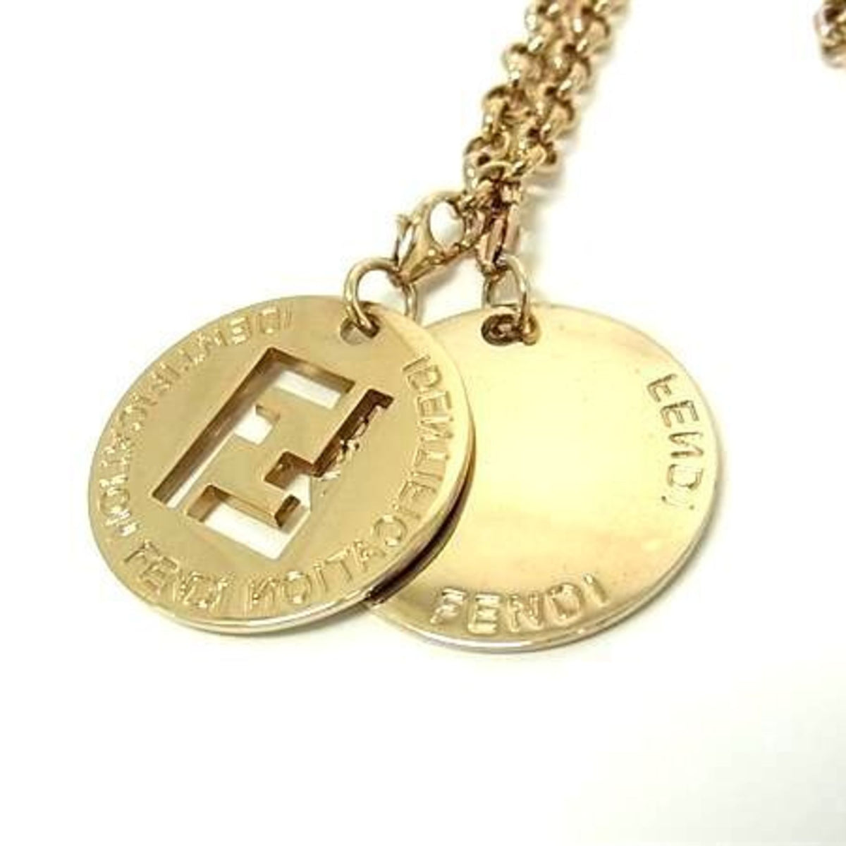 Pendant Necklace Gold Metal