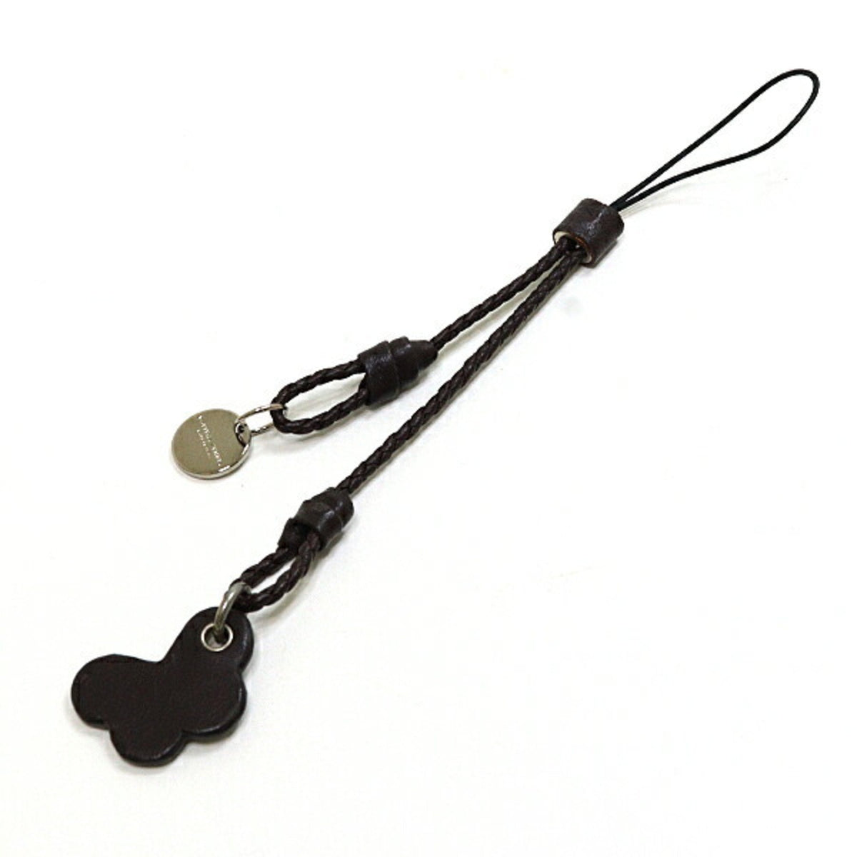 Keyring Charm Leather Dark Brown Ring