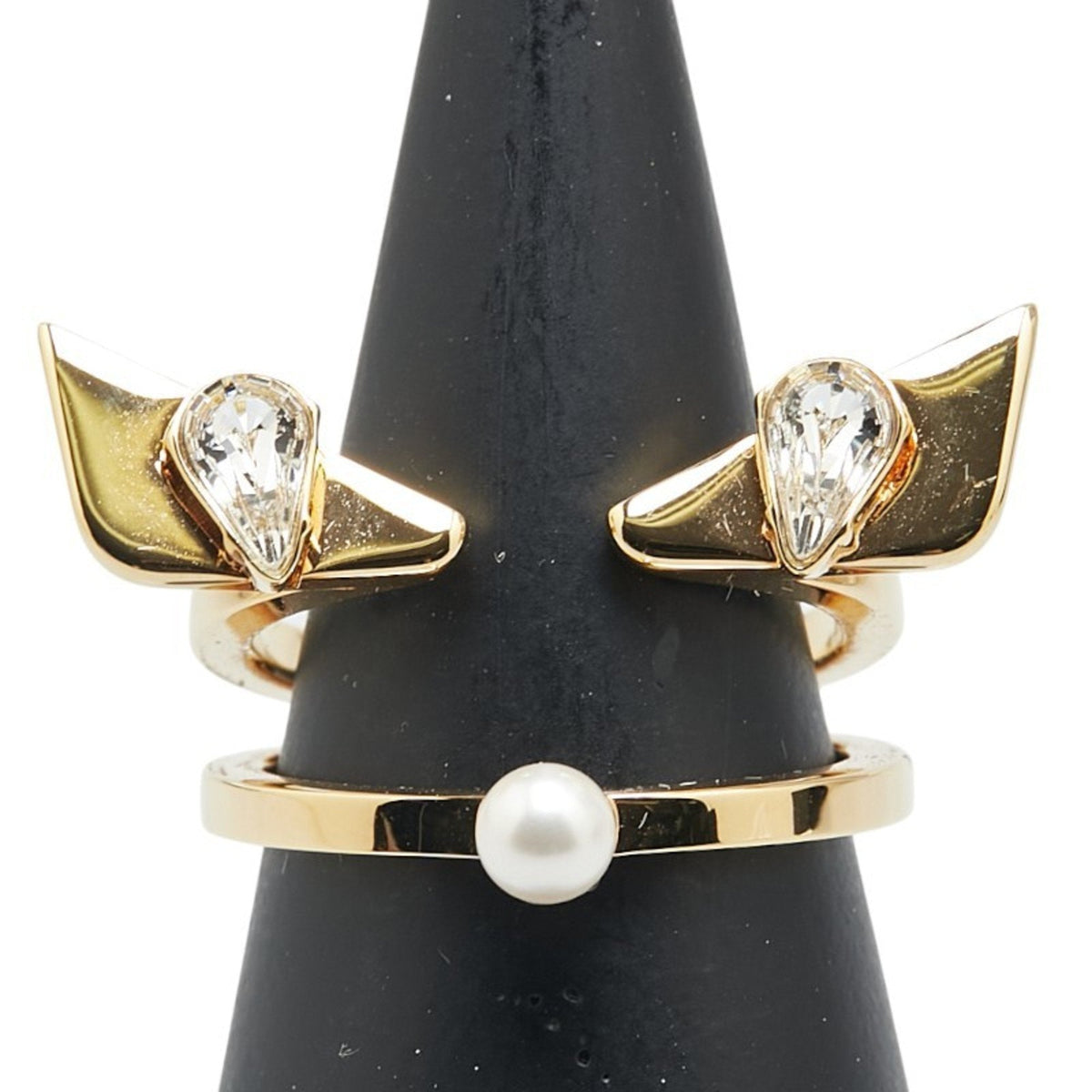 Band Ring Gold with Rhinestone