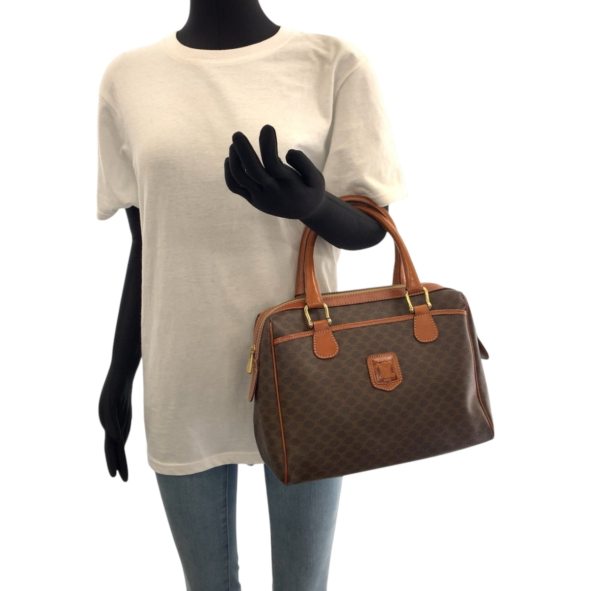 Vintage Duffle Bag Macadam Coated Canvas Large