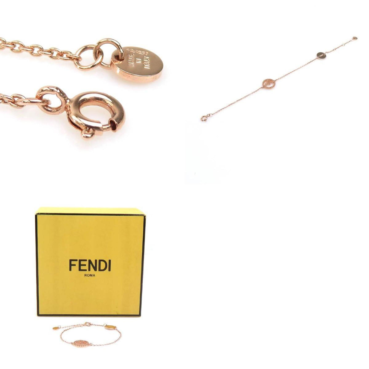 Charm Bracelet Metal Pink Gold