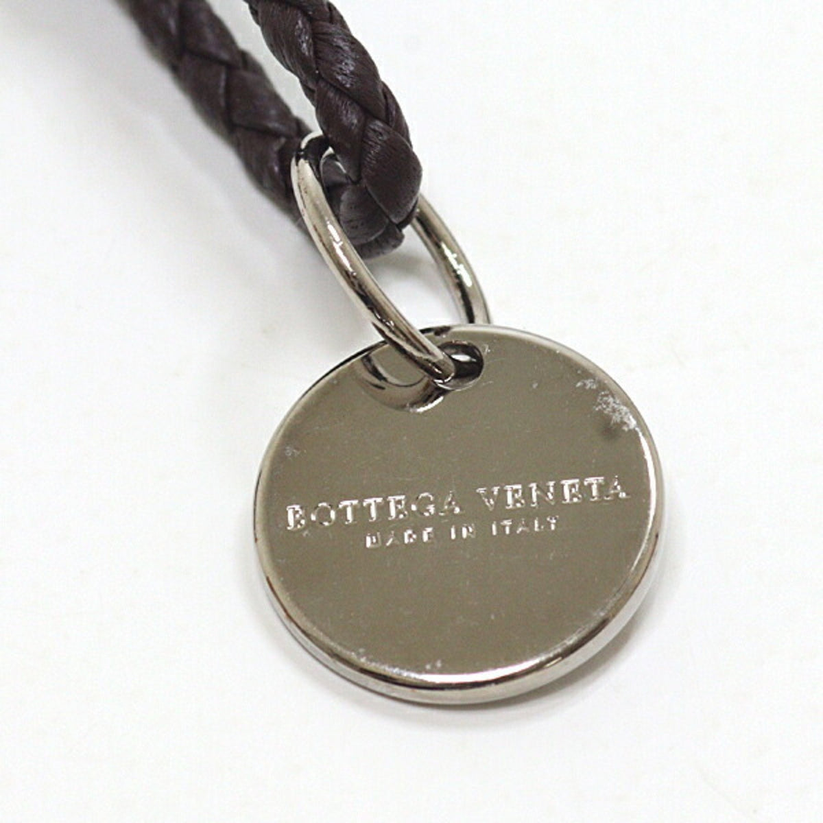 Keyring Charm Leather Dark Brown Ring