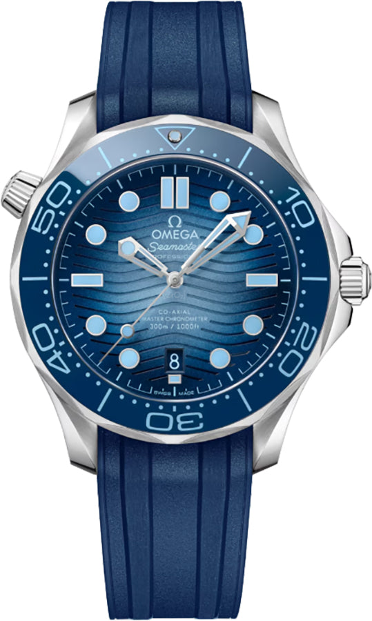 Omega Seamaster Diver Summer Blue Steel Men's Watch 210.32.42.20.03.002