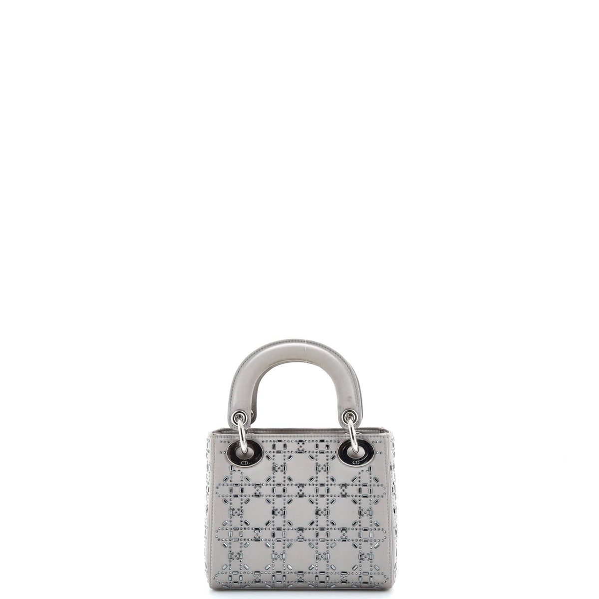 Lady Dior Bag Crystal Embellished Cannage Quilt Satin Mini