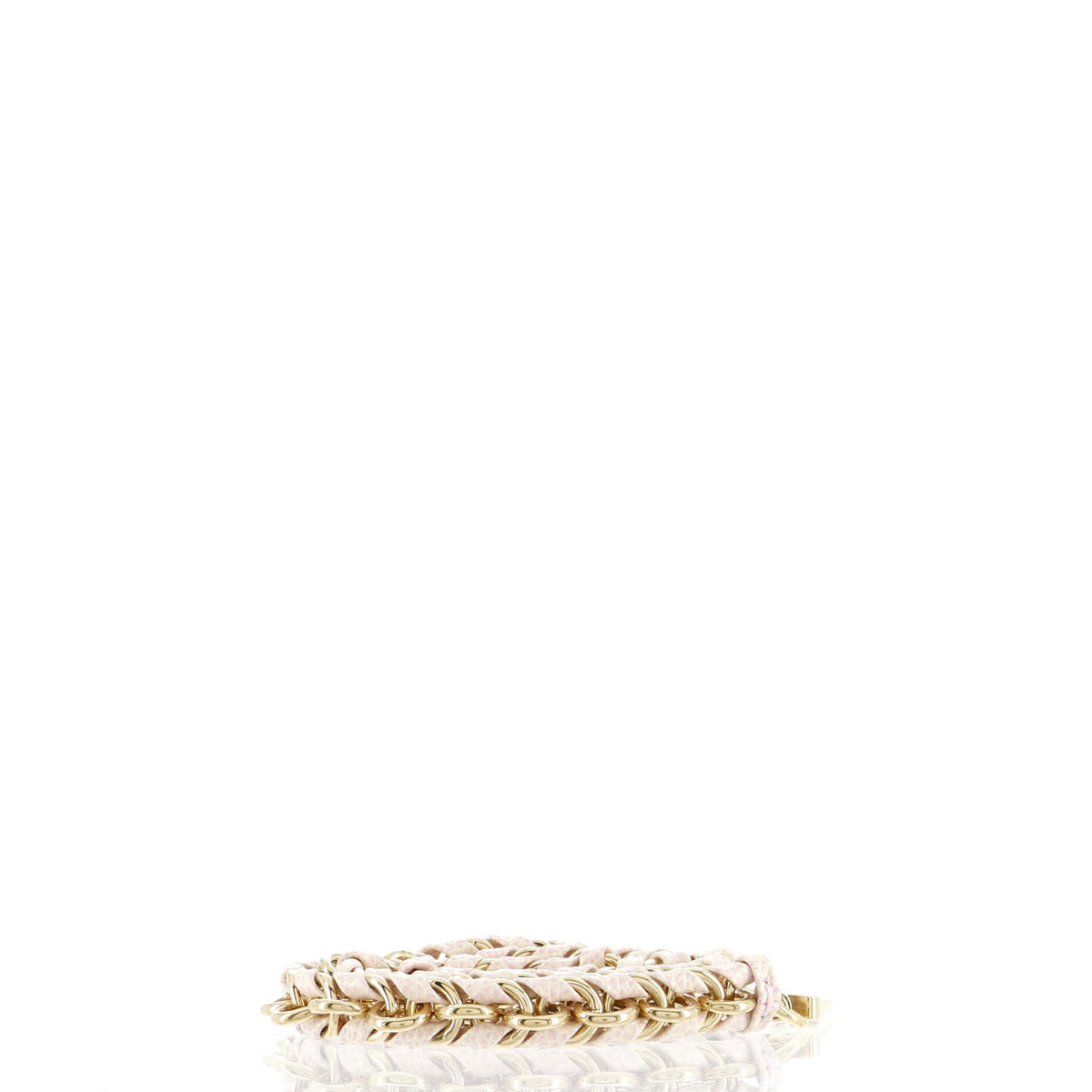 Multi Pochette Accessoires Woven Chain Strap Leather and Metal