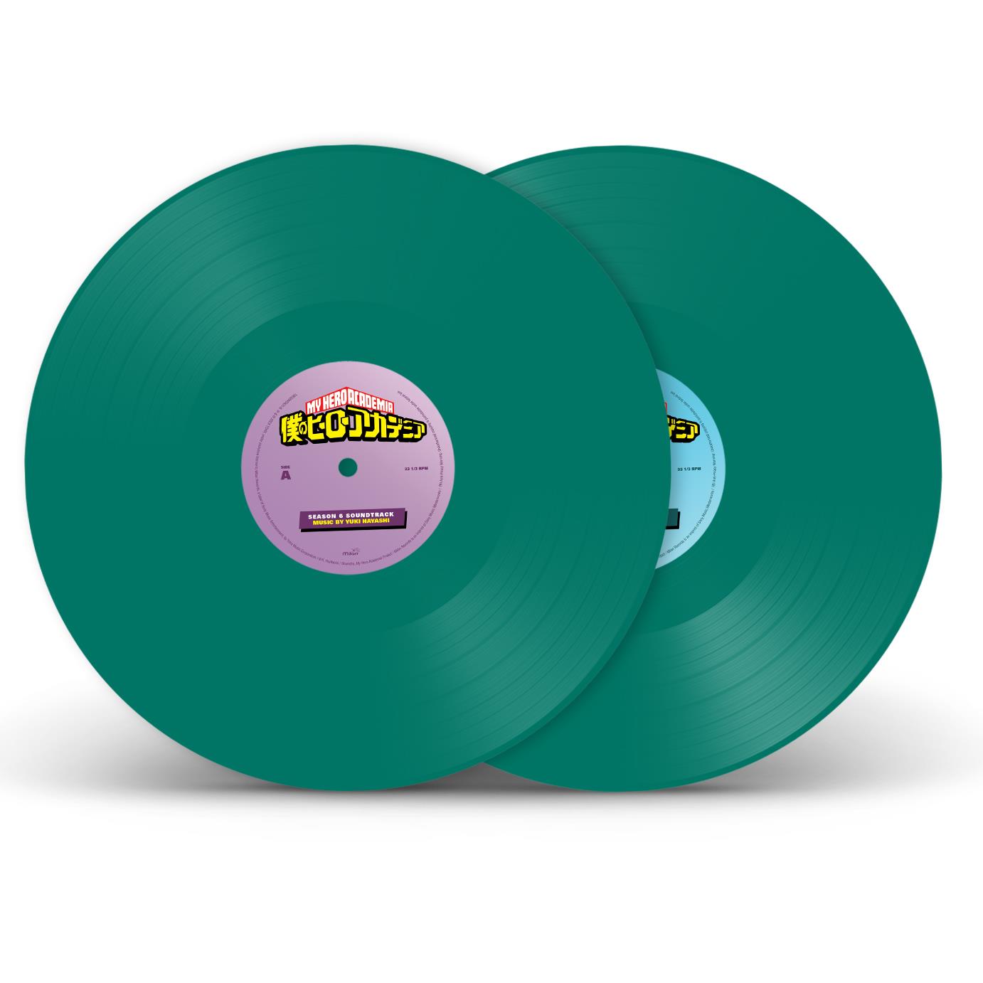 My Hero Academia: Season 6 (Original Series Soundtrack) - Yuki Hayashi 2x Green-Hued Vinyl LP