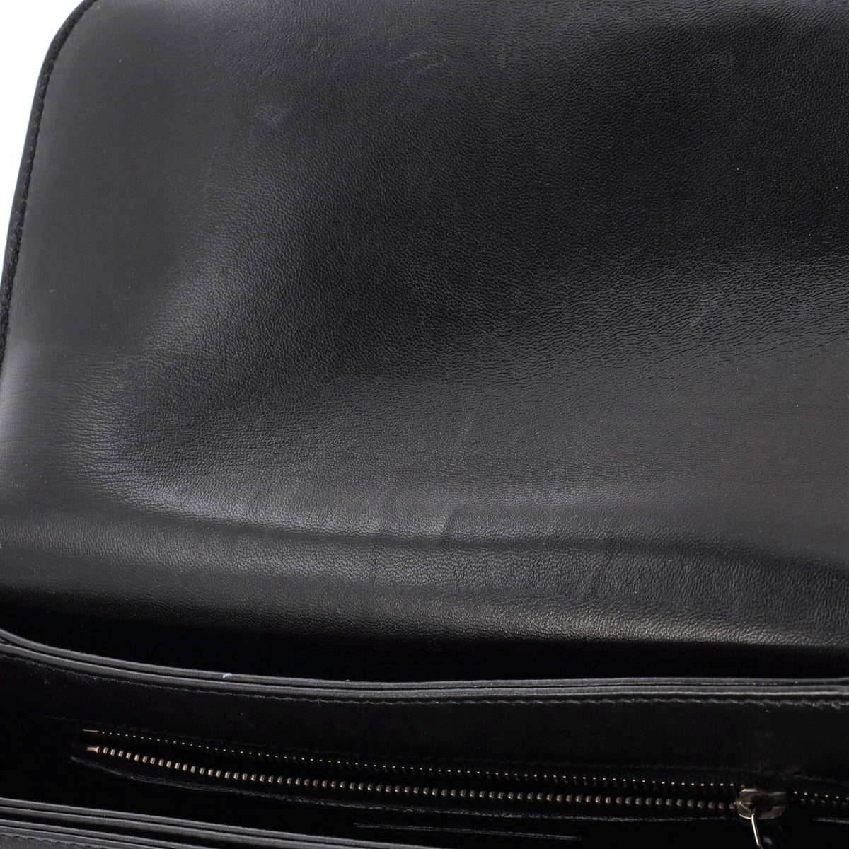 Fermoir Flap Satchel Bag Leather