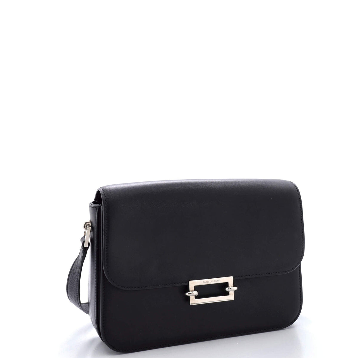 Fermoir Flap Satchel Bag Leather
