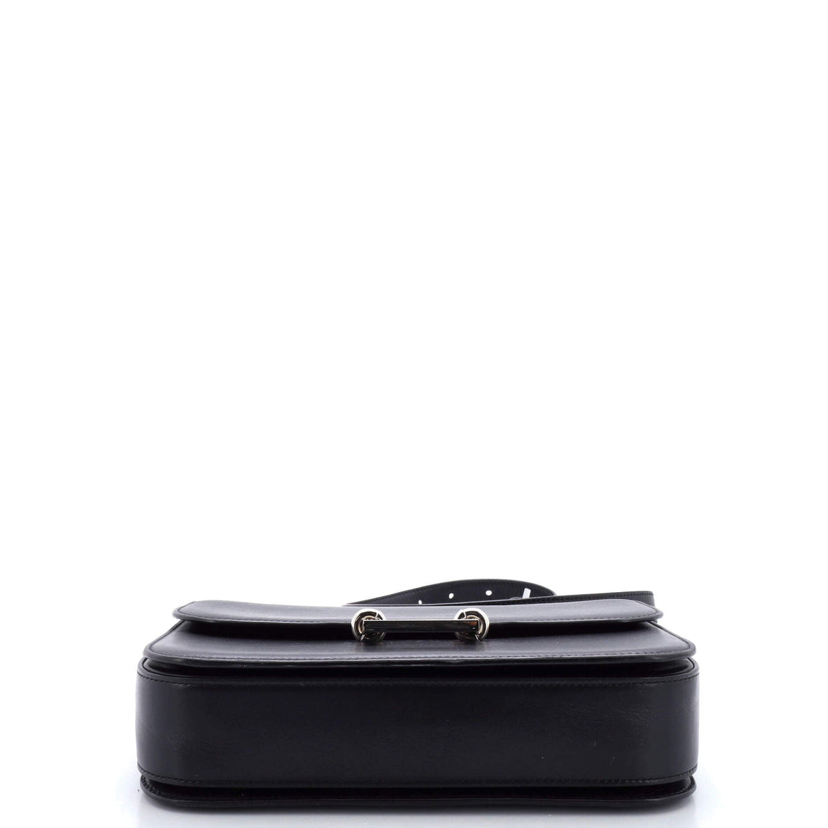 Fermoir Flap Satchel Bag Leather