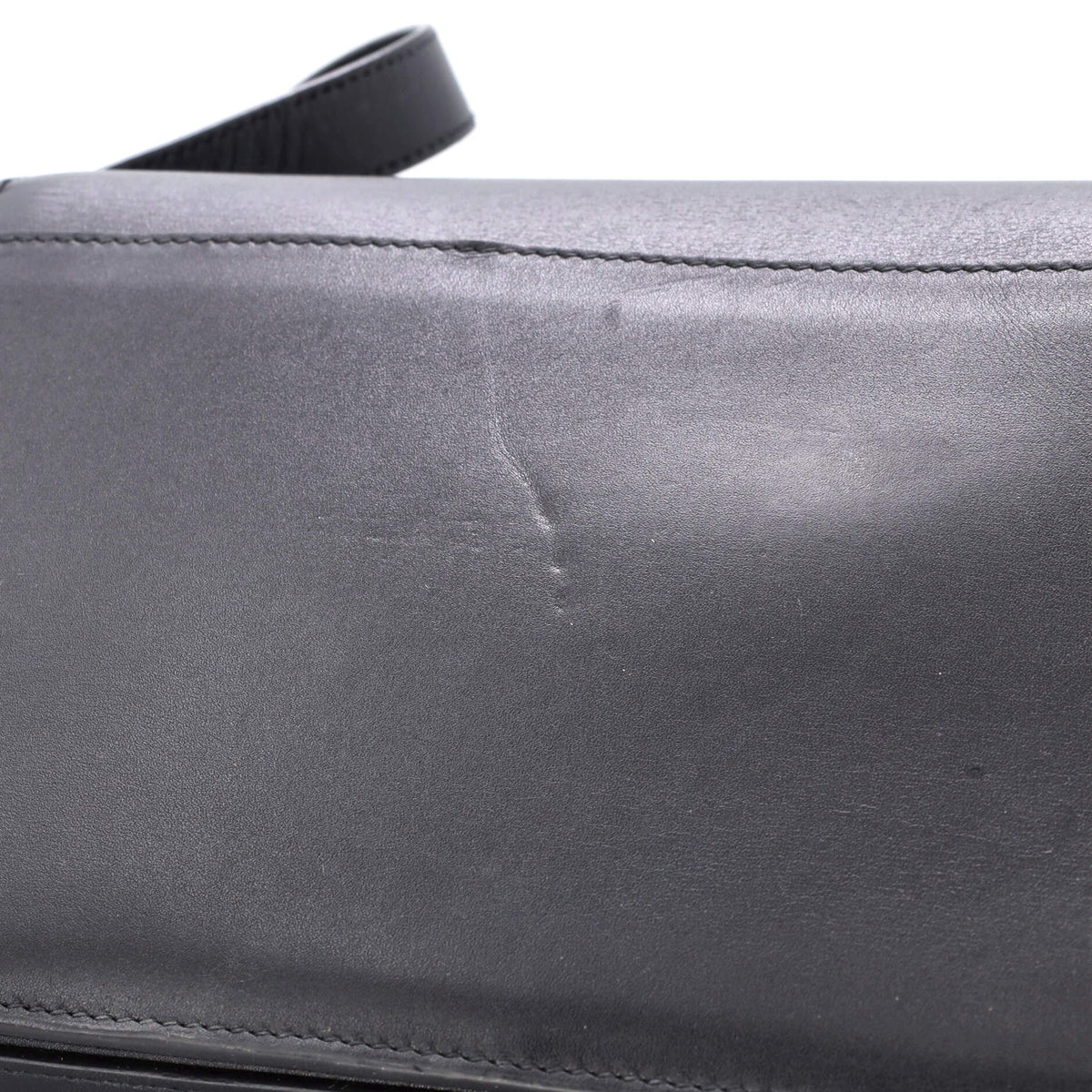 Fermoir Flap Satchel Bag Leather