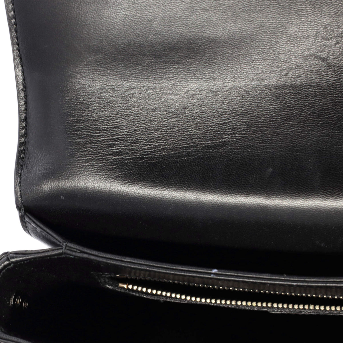 Fermoir Flap Satchel Bag Leather