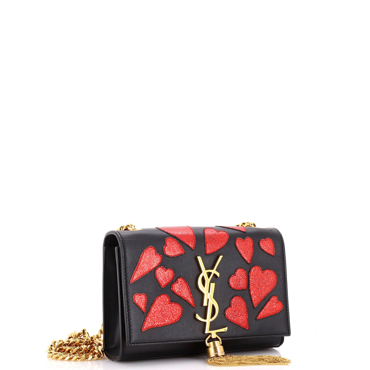 Classic Monogram Tassel Crossbody Bag Patchwork Leather Small
