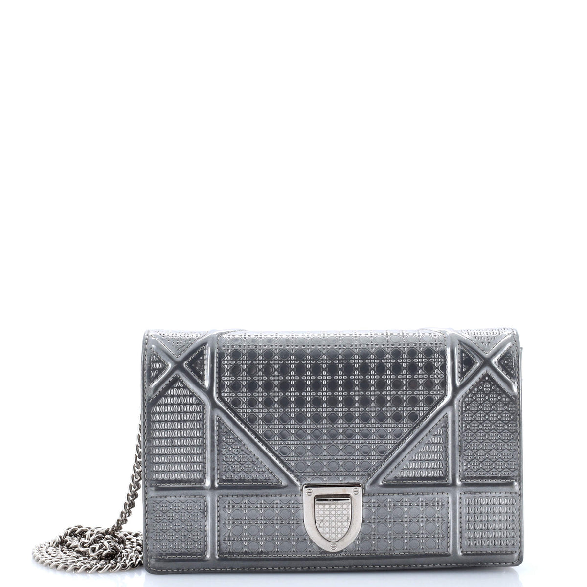 Diorama Wallet on Chain Cannage Embossed Calfskin