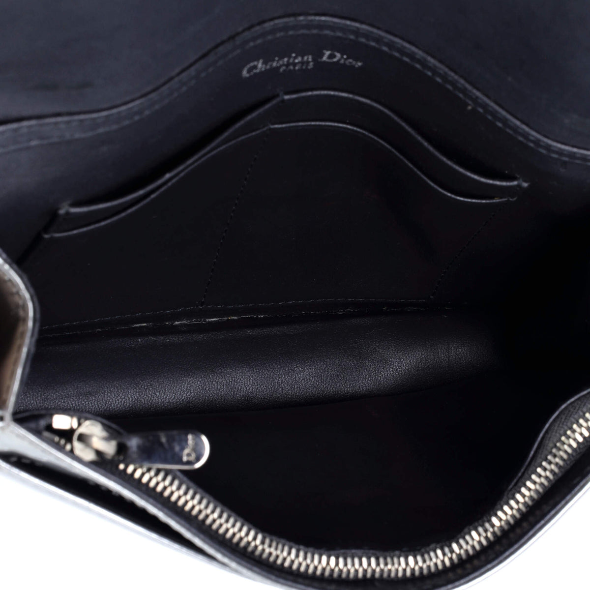 Diorama Wallet on Chain Cannage Embossed Calfskin