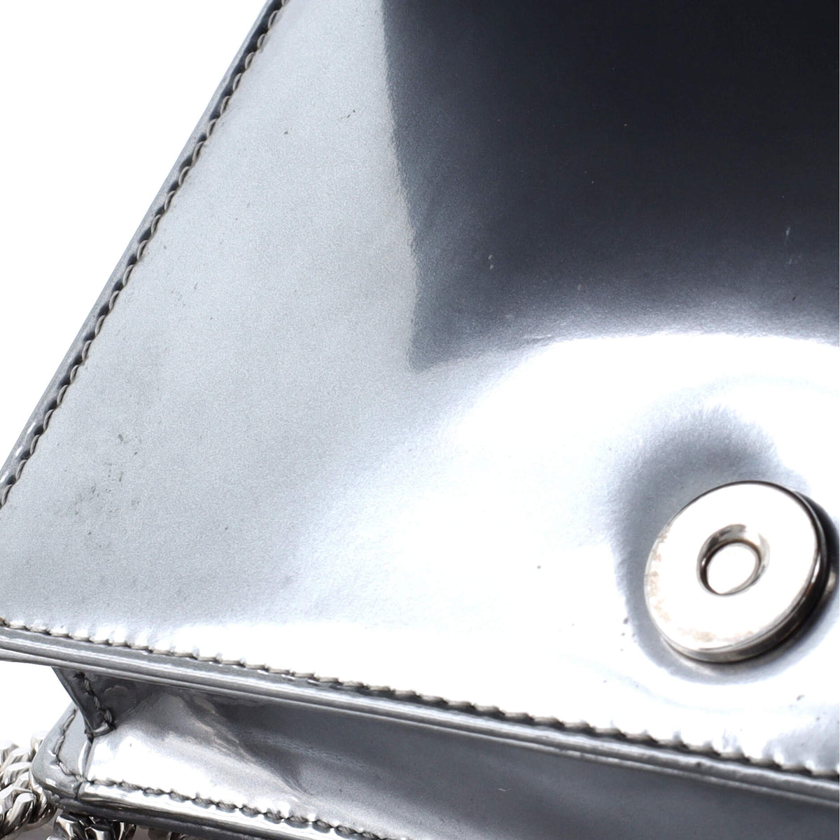 Diorama Wallet on Chain Cannage Embossed Calfskin