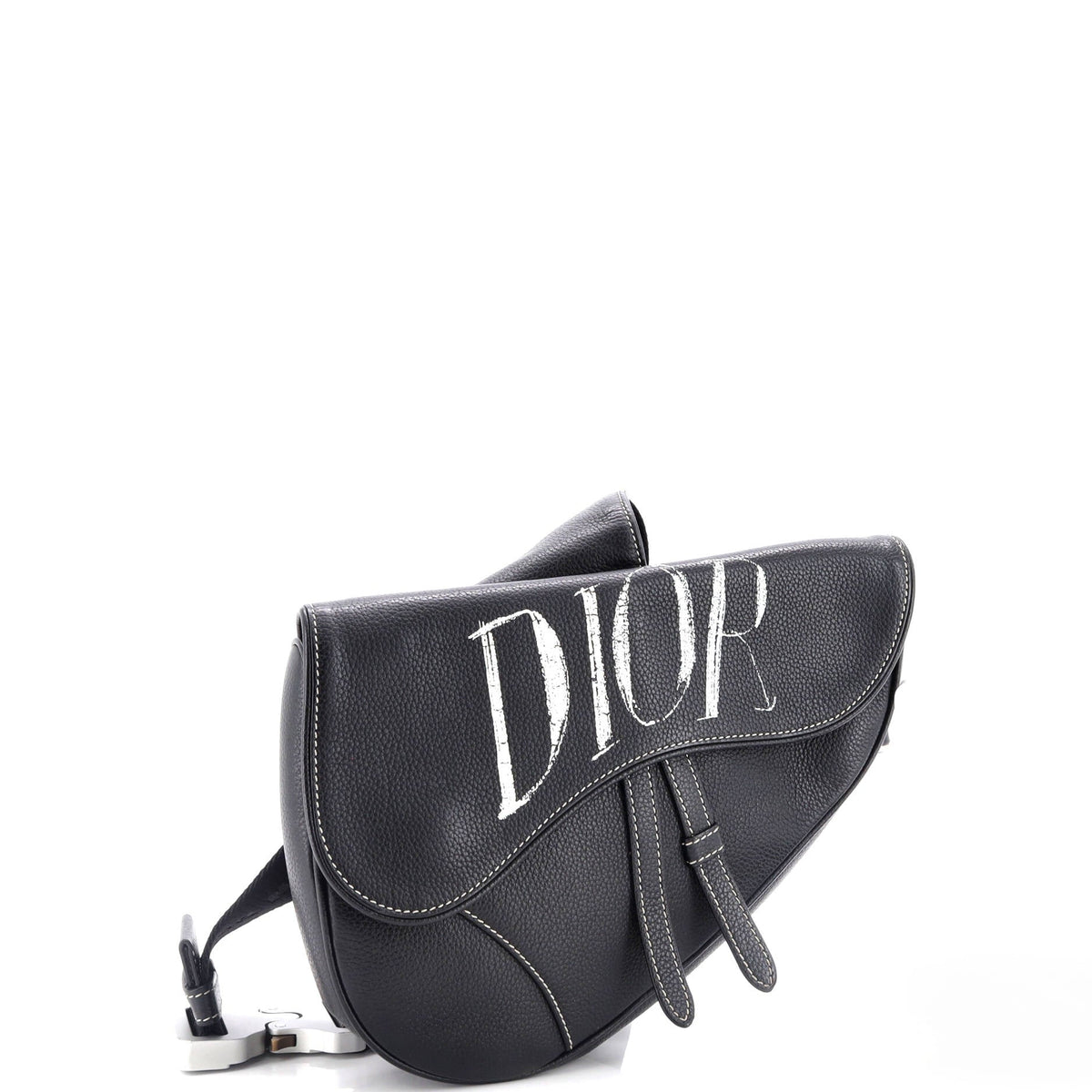 Alex Foxton Logo Saddle Crossbody Bag Printed Leather