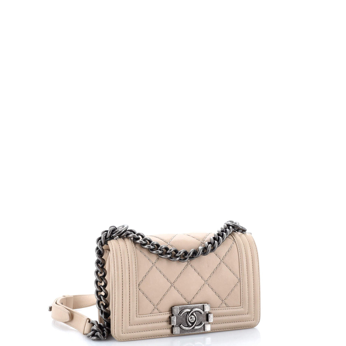 Stitch Boy Flap Bag Quilted Calfskin Small