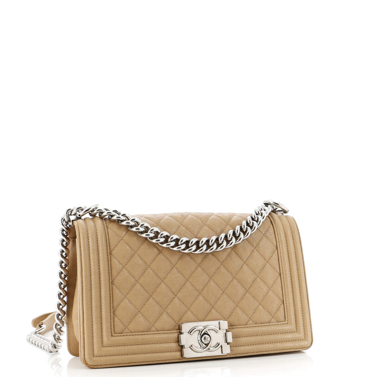 Boy Flap Bag Quilted Caviar Old Medium