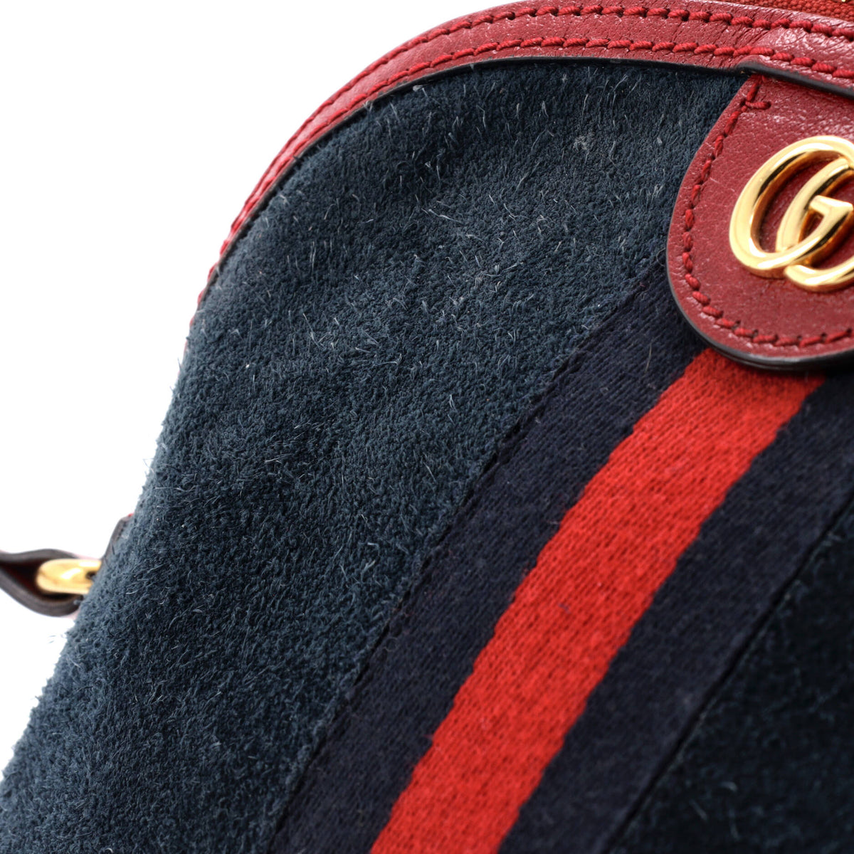 Ophidia Dome Shoulder Bag Suede Small
