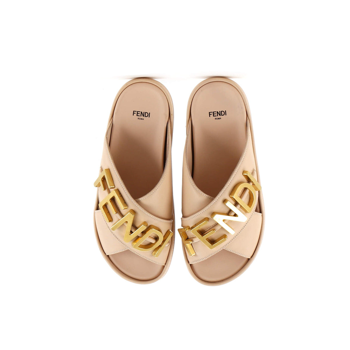 Women's Fendigraphy Slide Sandals Leather