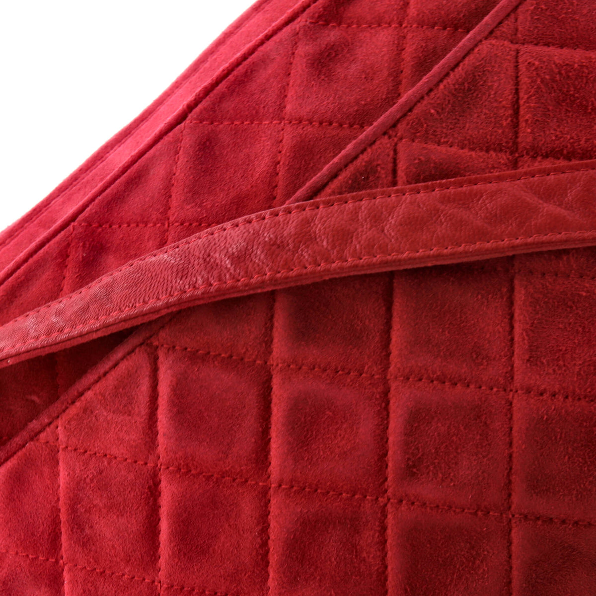 Vintage Front Pocket Camera Bag Quilted Suede Medium