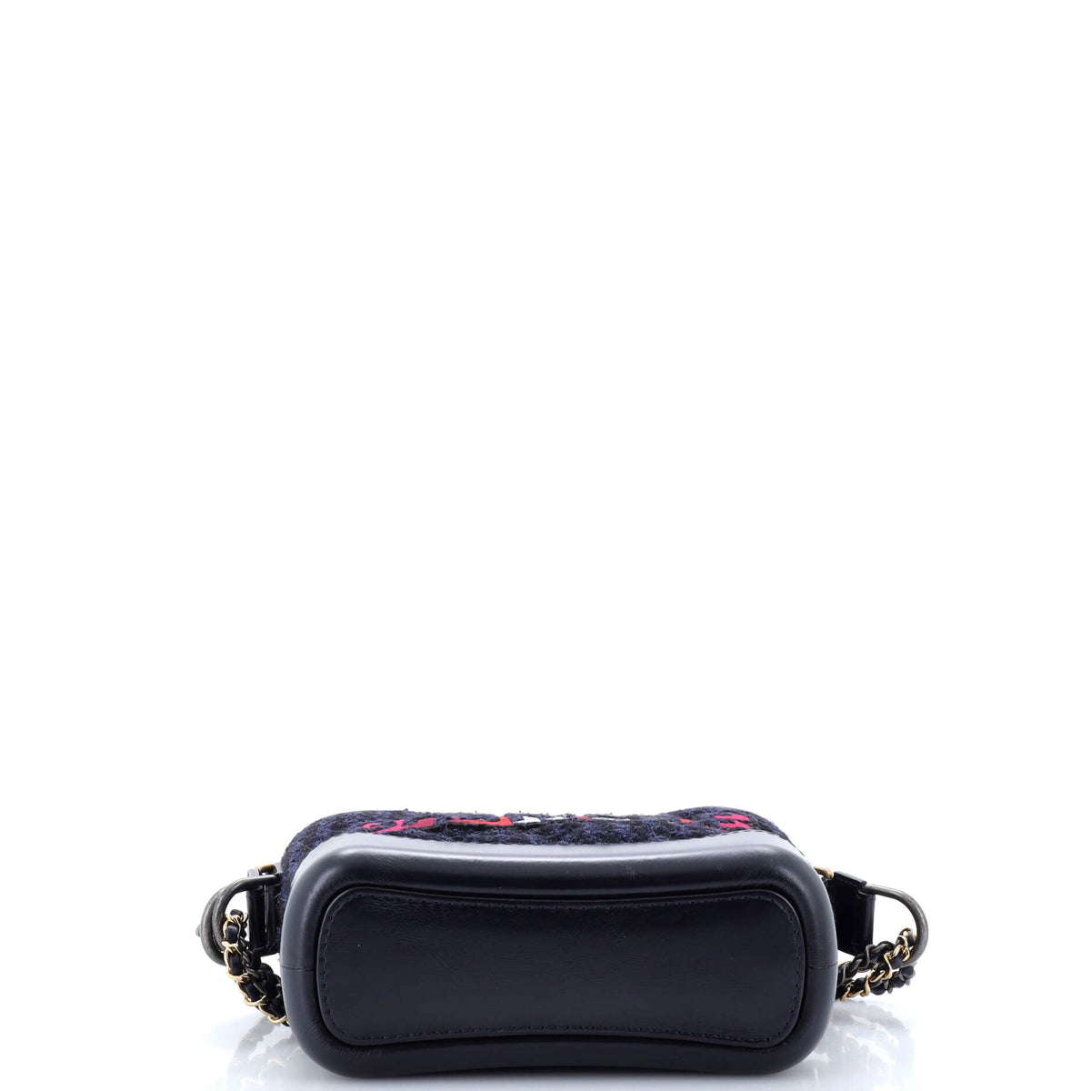 Gabrielle Logo Hobo Tweed and Calfskin Small