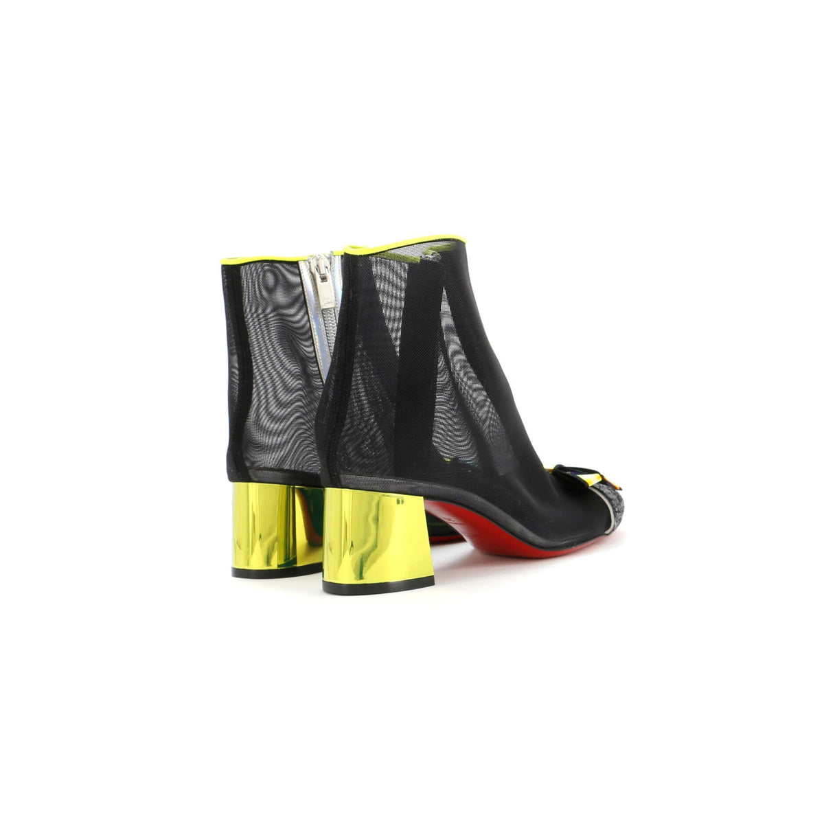 Women's Checkypoint Booties Mesh and Patent 55