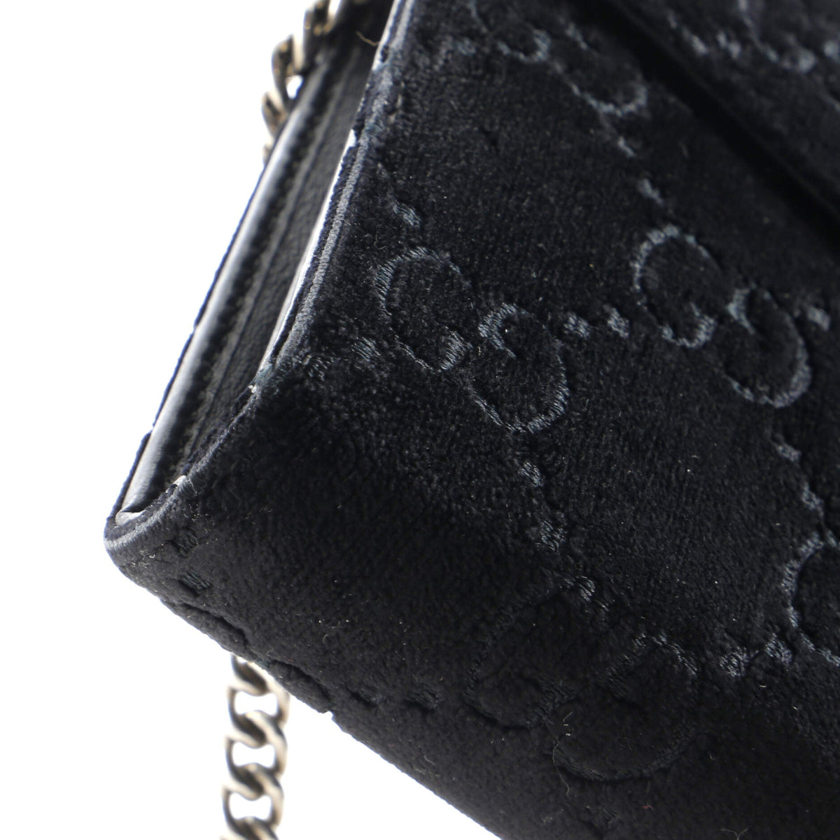 Dionysus Chain Wallet GG Velvet Small