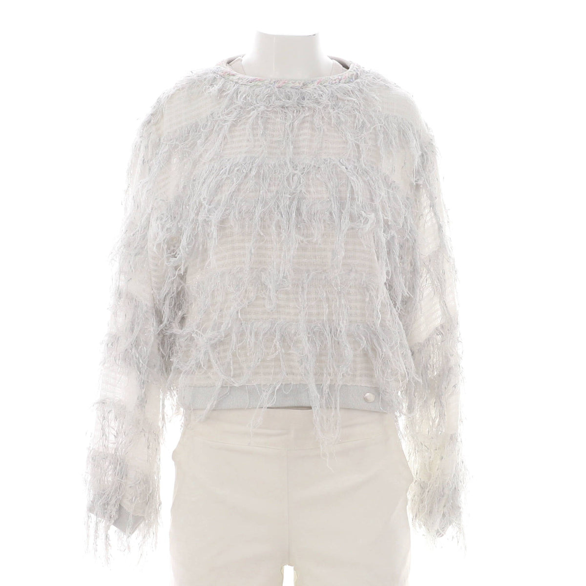 Women's Fringe Sweater Cotton Blend