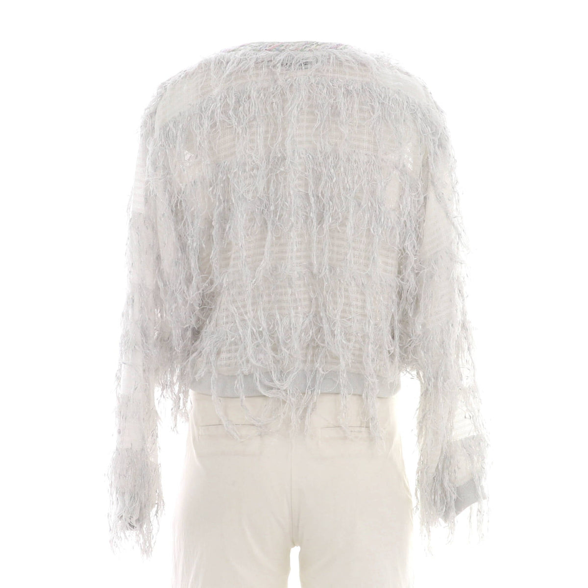 Women's Fringe Sweater Cotton Blend