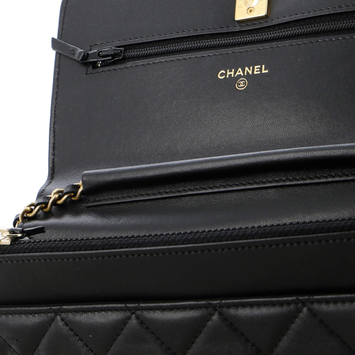 Pearl Crown Wallet on Chain Quilted Lambskin