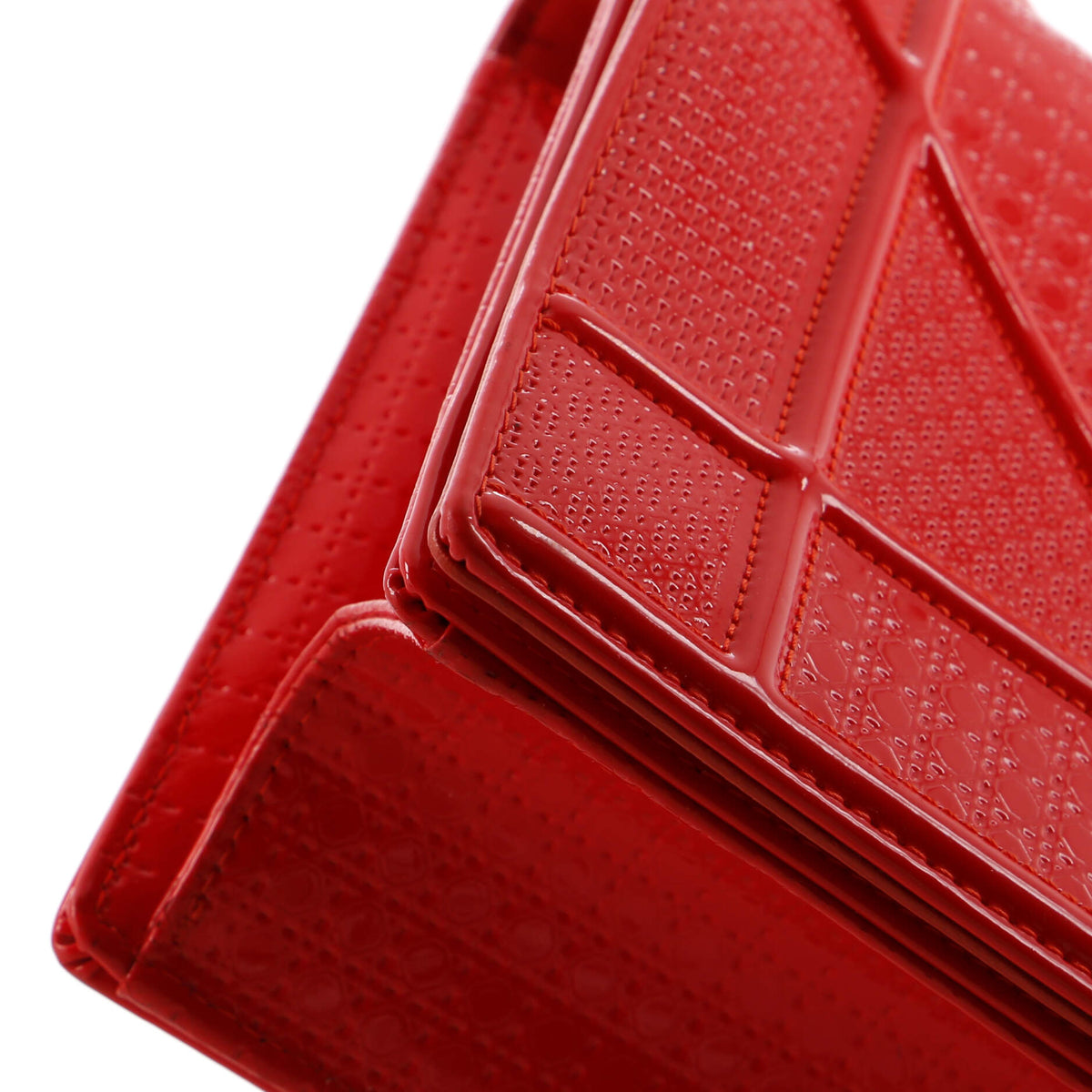 Diorama Flap Bag Cannage Embossed Patent Medium