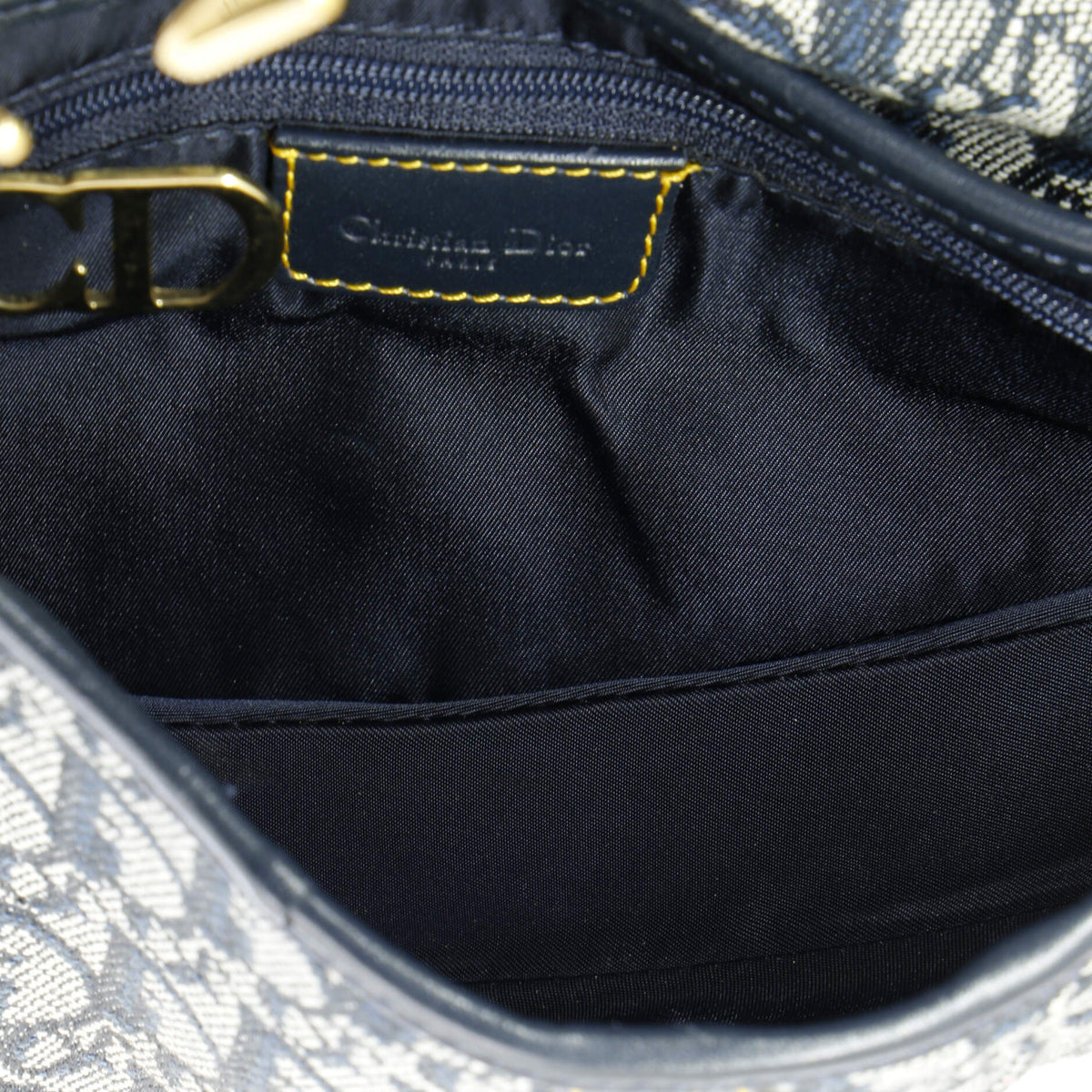 Vintage Saddle Bag Diorissimo Canvas Medium