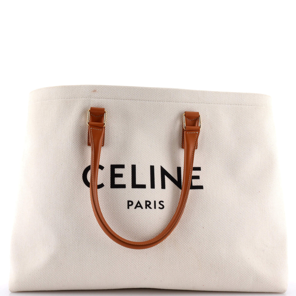 Horizontal Cabas Tote Canvas with Leather