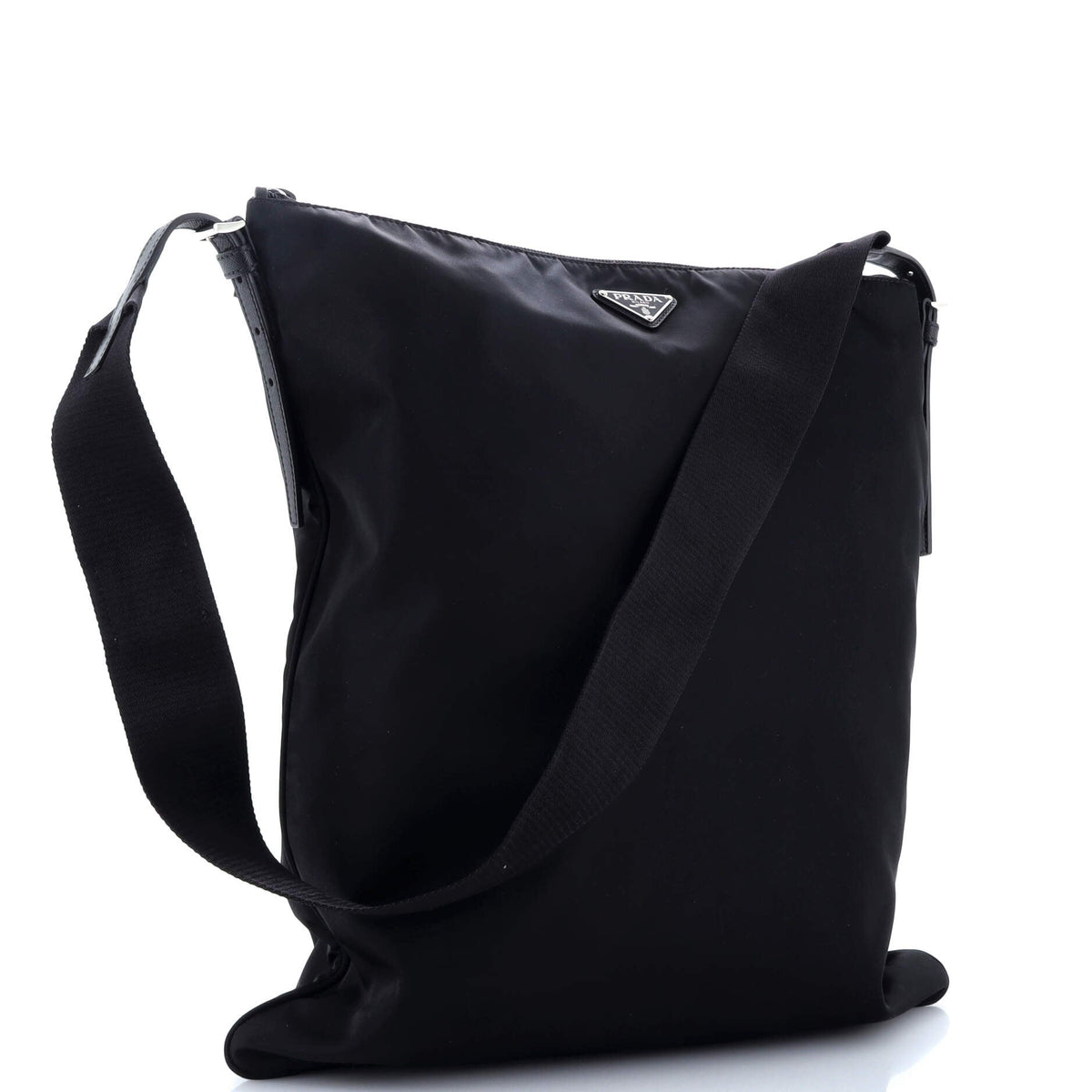 Triangle Logo Plaque Flat Messenger Tessuto Medium