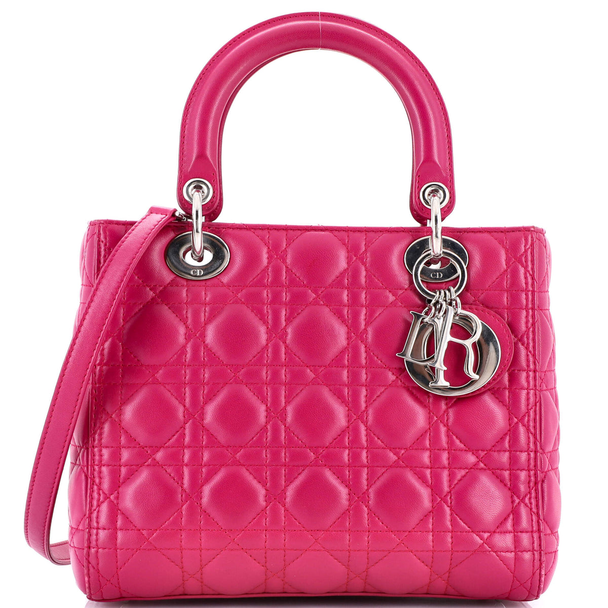 Lady Dior Bag Cannage Quilt Lambskin Medium