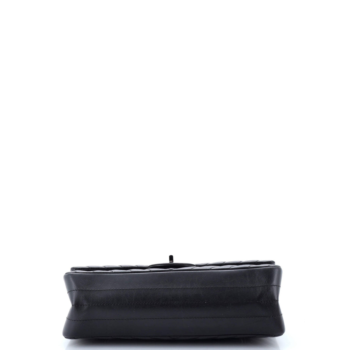So Black Reissue 2.55 Flap Bag Chevron Aged Calfskin 225