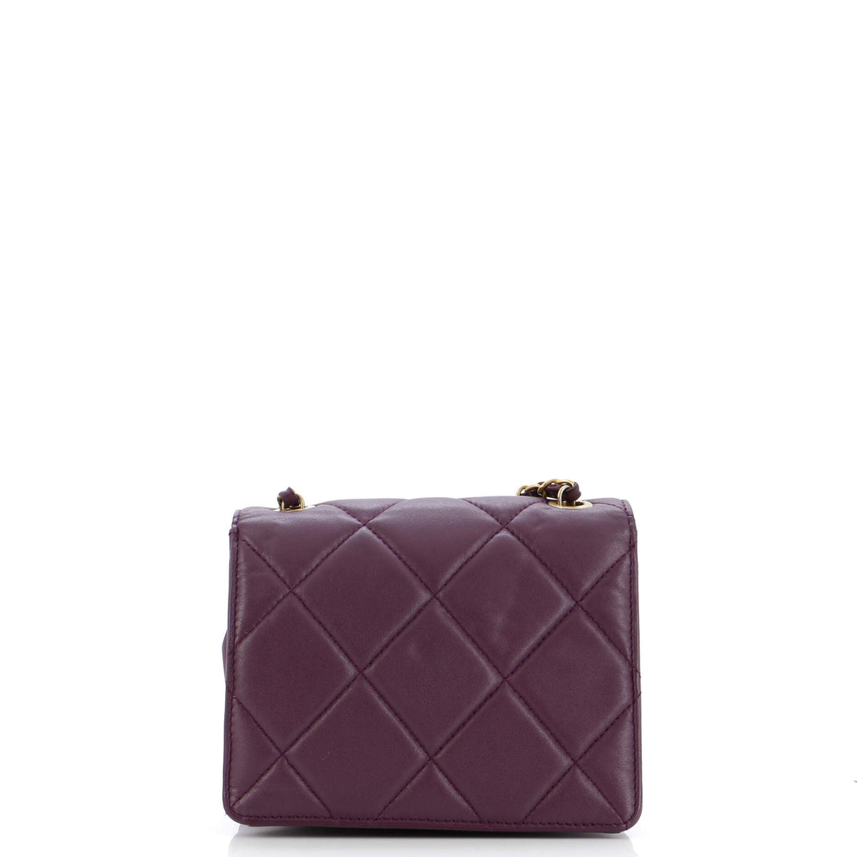 Resin CC Flap Bag Quilted Calfskin Mini