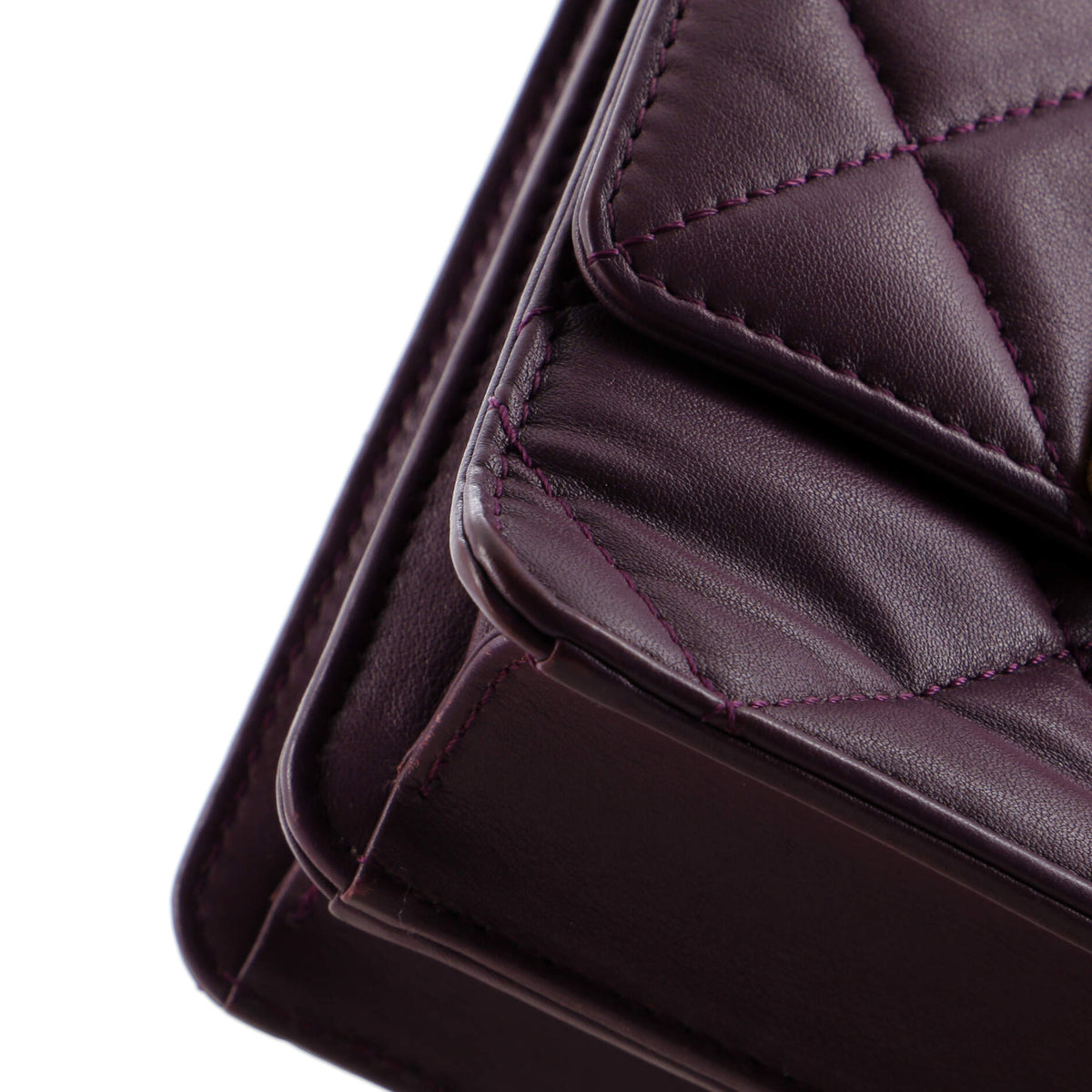 Resin CC Flap Bag Quilted Calfskin Mini