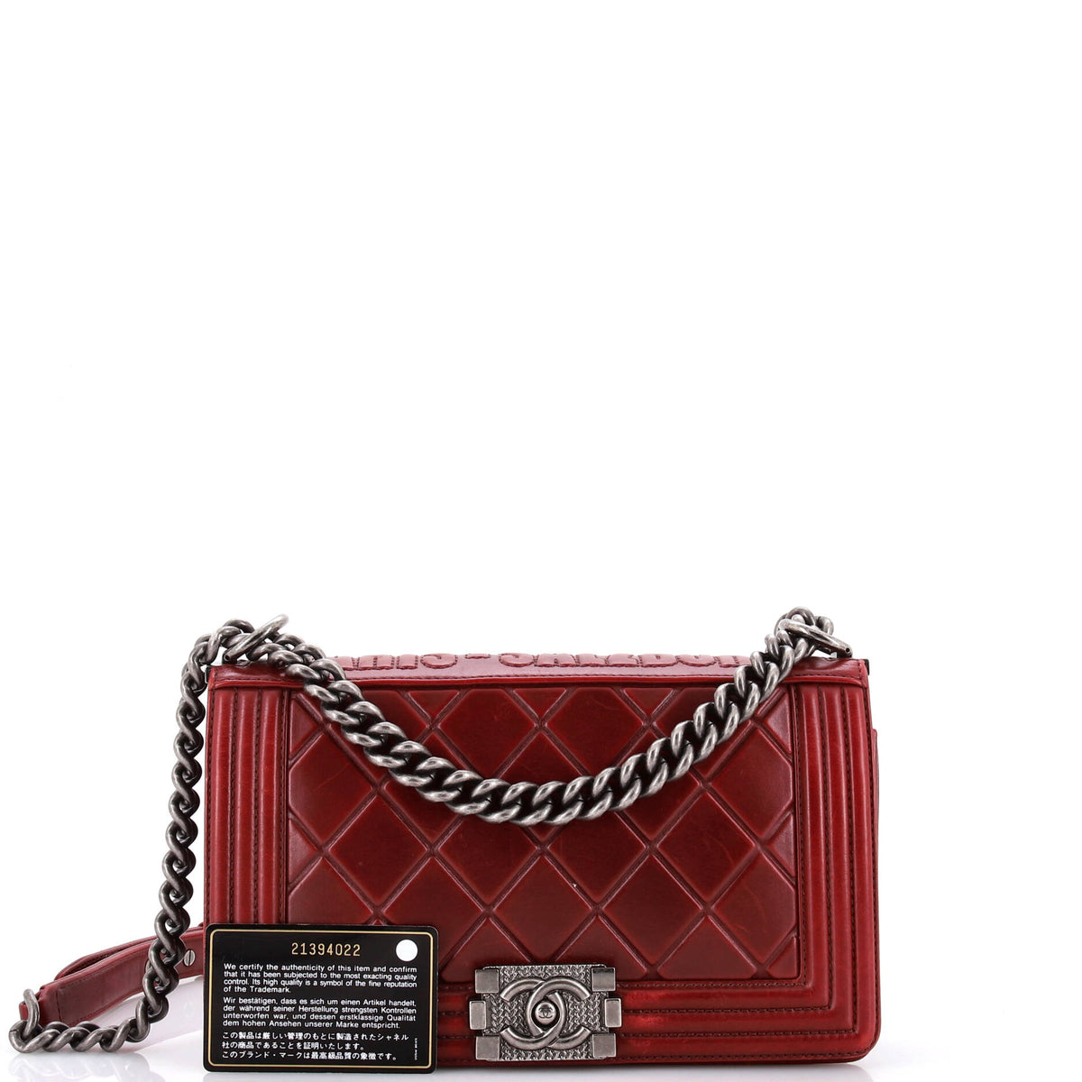 Paris-Salzburg Boy Flap Bag Embossed Calfskin Old Medium