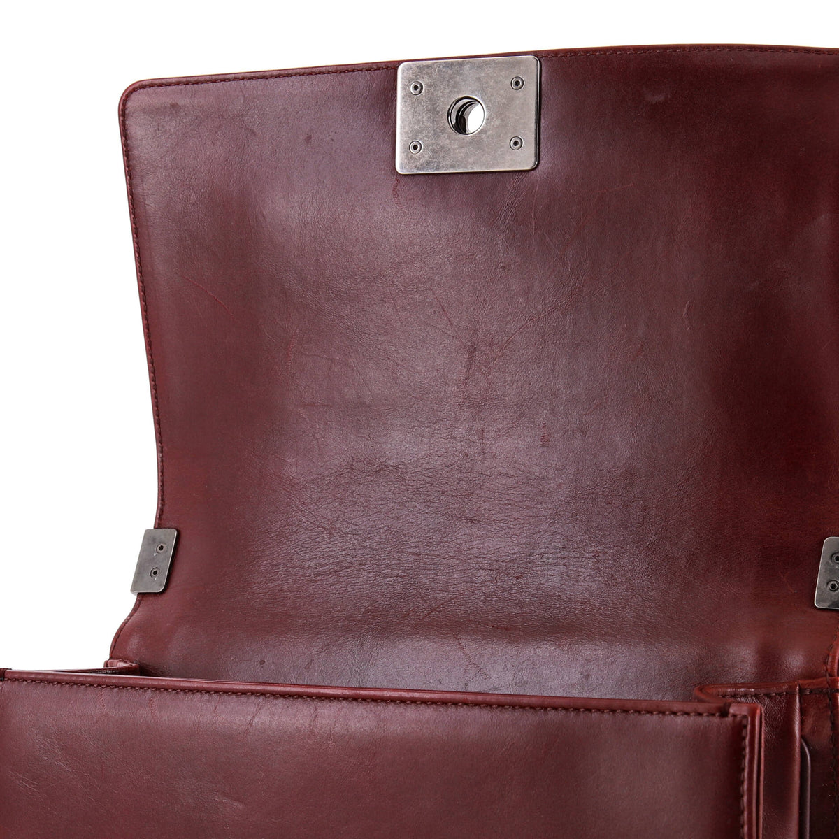 Paris-Salzburg Boy Flap Bag Embossed Calfskin Old Medium