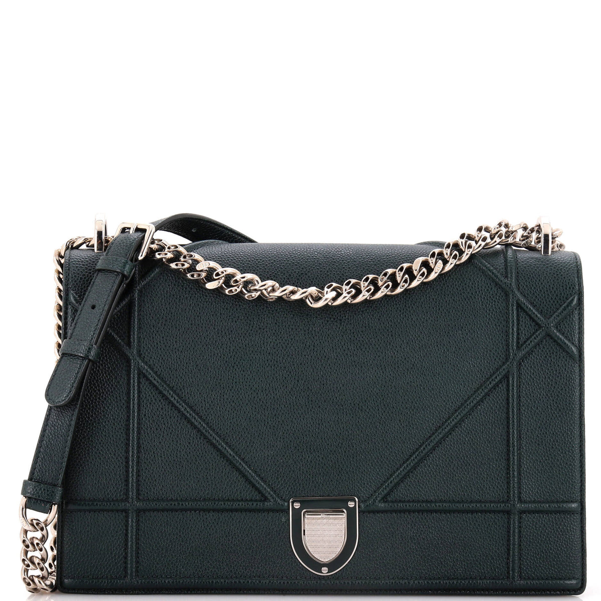 Diorama Flap Bag Grained Calfskin Large